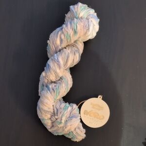 14 Skeins Noro Wakaba Cotton Tape Yarn, Whites, Blues